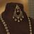 Paisley oval shape gold plated brown kundan stone long haram necklace set with maang tikka for women