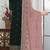 Dark green embroidered faux georgette suit 