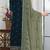 Teal embroidered faux georgette suit 