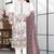 White embroidered faux georgette suit 