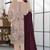 Beige embroidered faux georgette suit 