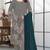 Green embroidered faux georgette suit 