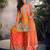 Orange chinon Suit -full stitched free size