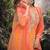 Orange chinon Suit -full stitched free size
