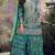 Blue chinon embroidered Suit 