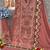 Brown embroidered faux georgette suit 