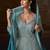 Blue real georgette anarkali Suit 