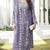 Lavender faux georgette semi stitched suit with embroidery work