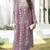 Pink embroidered faux georgette suit 