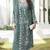Sky blue embroidered faux georgette suit 
