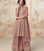 Peach heavy fox georgette Suit