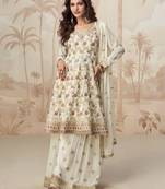 White heavy fox georgette Suit