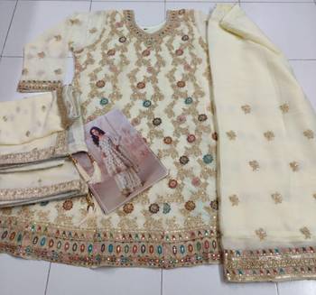 White heavy fox georgette Suit 3