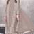 Beige faux georgette semi stitched suit with embroidery work