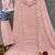 Peach embroidered faux georgette suit 