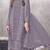 Purple embroidered faux georgette suit 