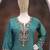Turquoise simar with embroidery multi & zarkhan work Palazzo suit