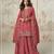 Peach simar with embroidery multi & zarkhan work Palazzo suit