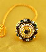 Micro Gold Platted Meenakari Borla