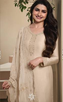 Beige heavy natural crepe Suit 2