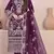 Purple embroidered faux georgette suit 