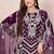 Purple embroidered faux georgette suit 