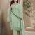 Green heavy natural crepe Suit