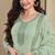 Green heavy natural crepe Suit