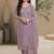 Purple heavy natural crepe Suit