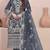 Grey embroidered faux georgette suit 