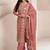 Peach viscose muslin Suit