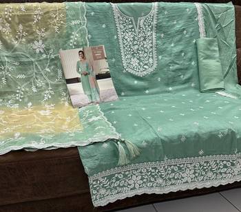 Green moonga silk Suit 3