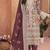 Maroon heavy organza suit 