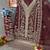Maroon heavy organza suit 
