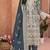 Blue heavy organza suit 