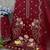 Maroon heavy organza suit 