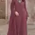 Maroon embroidered faux georgette suit 