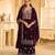 Wine embroderied velvet palazzo suit