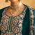 Dark green embroderied with beads velvet palazzo suit