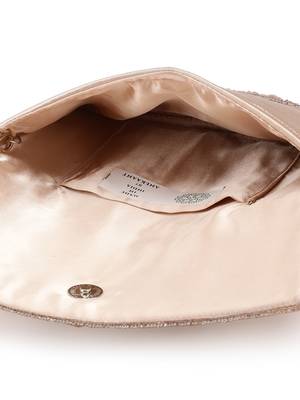 Petal Posh Pink, Champagne & Ivory Floral Embellished Satin Sling Bag 6
