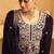 Dark wine embroderied with beads velvet palazzo suit