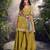 Mustard embroderied shimmer stitched plazo suit (free size)