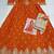 Orange embroderied silk anarkali suit- full stitched free size