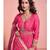 Pink embroderied silk anarkali suit - Full stitched free size