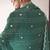 Green embroderied work silk sharara suit