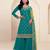 Green heavy chinon semi stitched suit with embroidery & sequence work