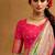 Women's pista tissue silk kalamkari saree with unstitched silk blouse piece