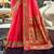 Women's pink soft silk woven saree with unstitched silk blouse piece