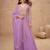 Lavender embroidery, and handwork, mirror  work simar silk blouse palazzo   - free size stitching (size upto 42")