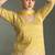 Yellow zari embroidery, beads & sequins simar silk straight top with palazzo, free size up to 42"